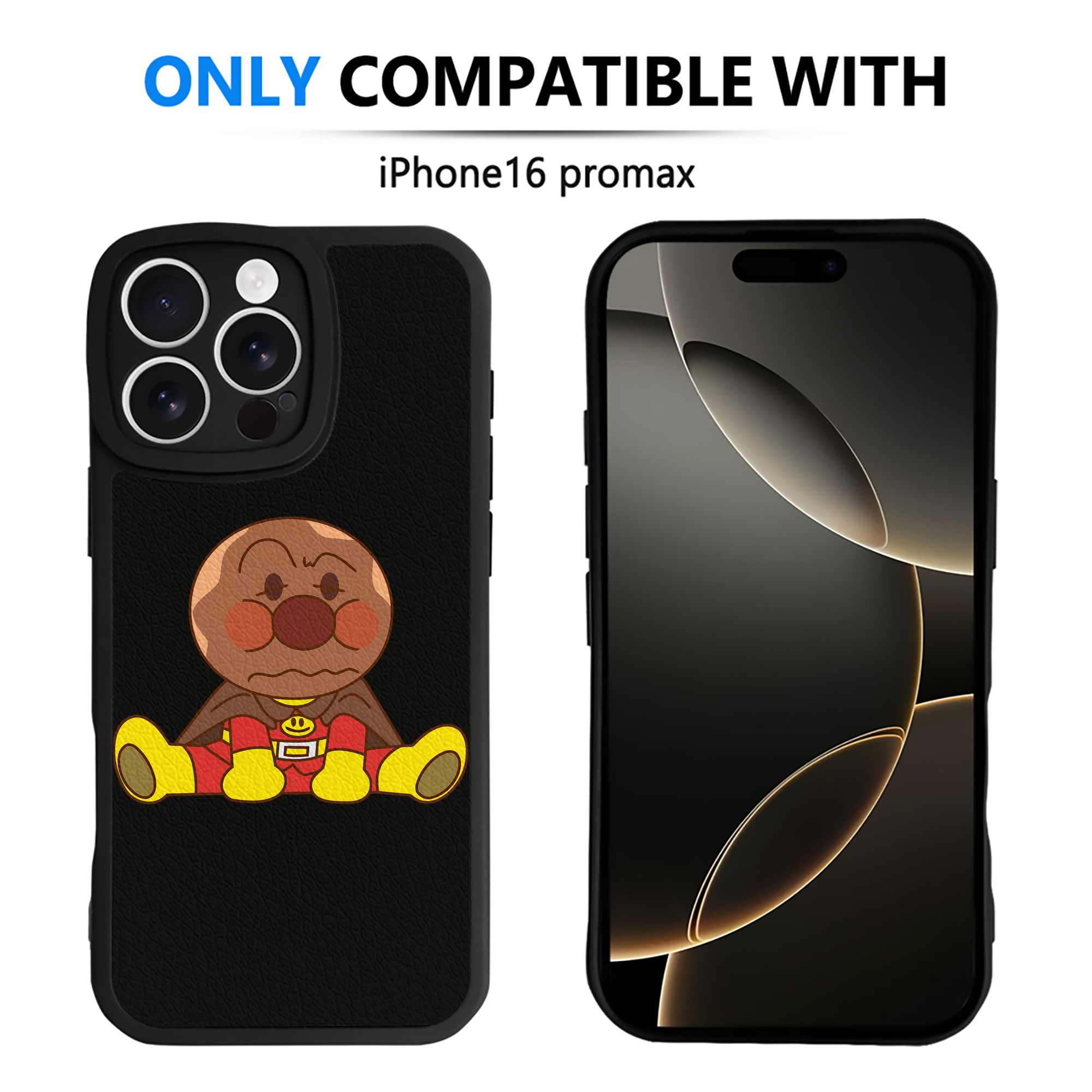 （画像用） アンパンマン Anpanman 【iPhone 16シリーズ対応】シリコンスマホケース（レザー調） 材質：シリコン